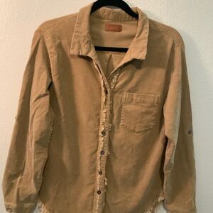 Umgee‎ Camel Corduroy Button-Up